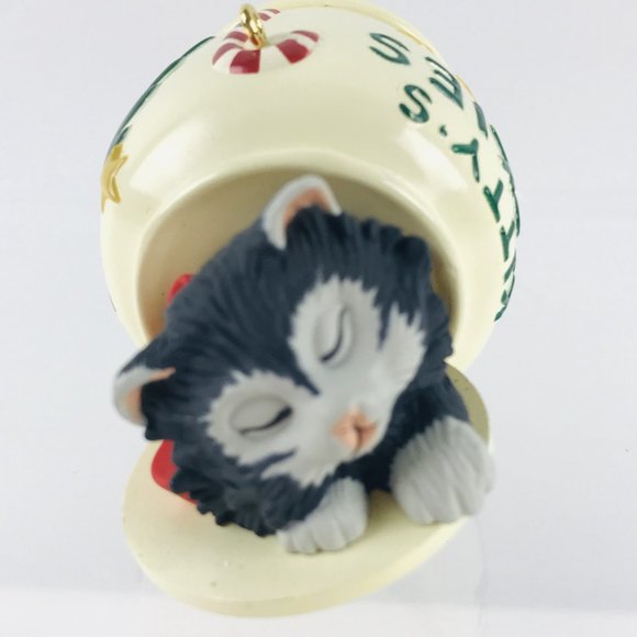 1994 Hallmark Keepsake "Cat Naps" Christmas Ornament Kittys Cookies Jar - Picture 5 of 7